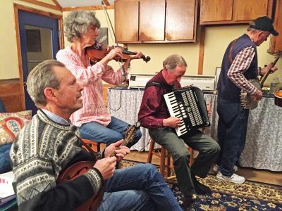 Dartmouth, MA news - More musicians practicing. From left: Steve Brauch, Chris Ash, Juergen Hallemeier, and Borden Snow