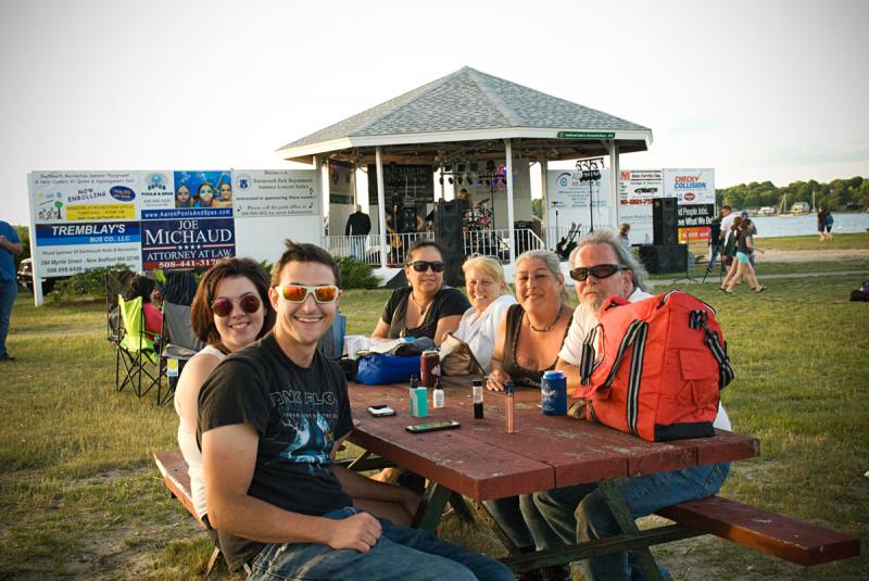 Jeremy Perales, Tiffanie Souza, Connie Machado, Anna Rego, Kathy Rose, and Rich Souza attend the concerts weekly. BY DOLLY GENANNT