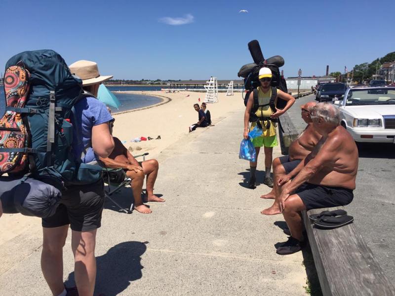 Neighbors are usually intrigued or concerned by the musicians' getup. They stop to field questions and invite locals to the show. BY ANGIE HILSMAN