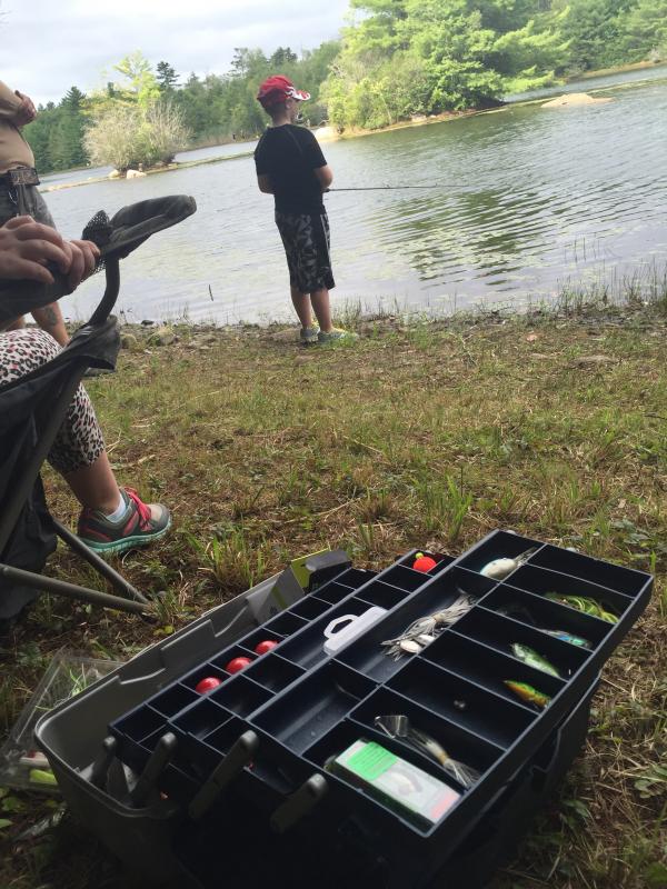 Austin MacKay, 10, of Westport: "I like fishing, and, my sister--a little bit--likes fishing." BY ANGIE HILSMAN