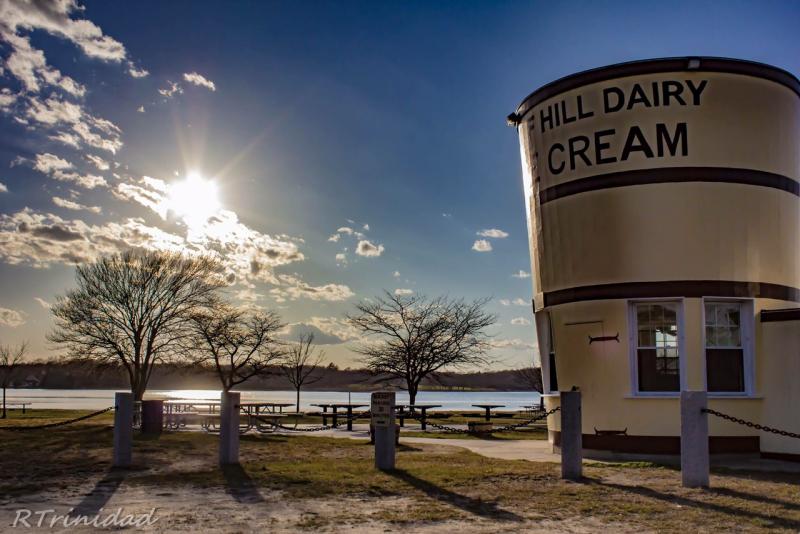 It's hard to miss one of Dartmouth's renowned landmarks here. Trinidad snapped a photo of the Gulf Hill Dairy Bucket at Apponagansett Beach last April. BY REINALDO TRINIDAD
