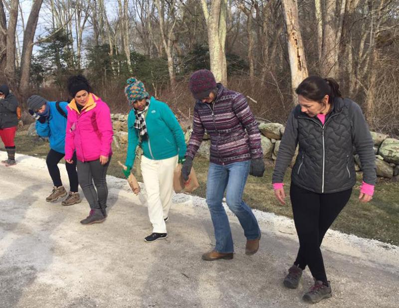 Deborah Capra, Colleen Roy, Daisy Amaral, Sherry Michael, and Sue Theriault step to "Sweet Home Alabama." BY ANGIE HILSMAN