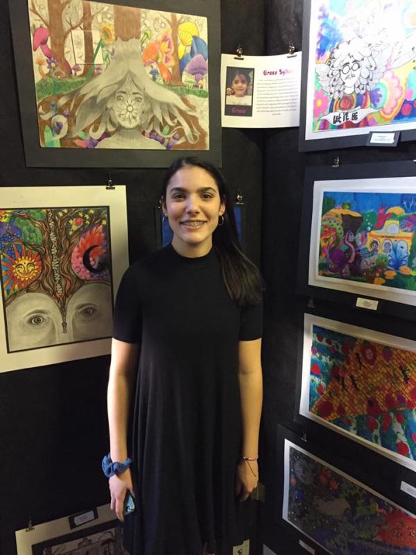 Grace Sylvia interprets The Beatles' songs with illustrative and colorful designs that draw the viewer in to explore the details found within. COURTESY DARTMOUTH PUBLIC SCHOOLS