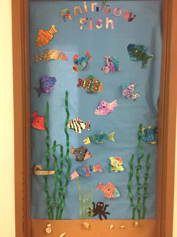 DeMello School promotes reading with door decorating contest