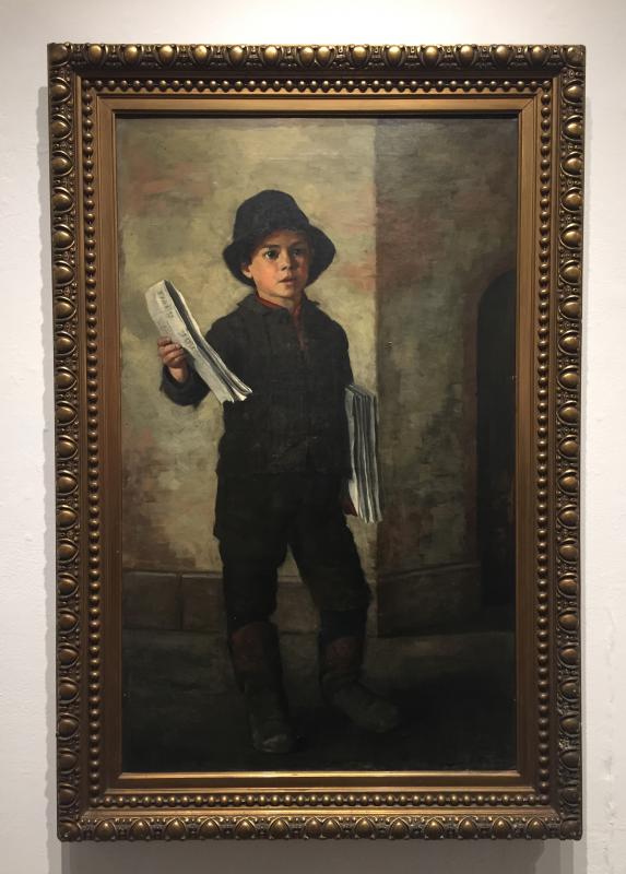 Nineteenth century women artists commonly painted docile imagery, such as flowers or newsboys, as to not upset the gender roles of the time. BY ANGIE HILSMAN