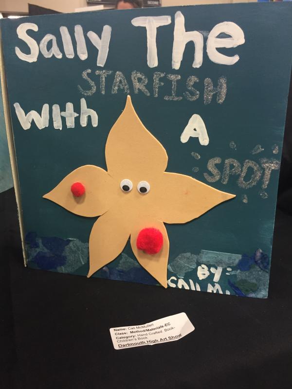 Cali McMullen created "Sally the Starfish with a Spot" pop-up book in her method and materials class. BY ANGIE HILSMAN