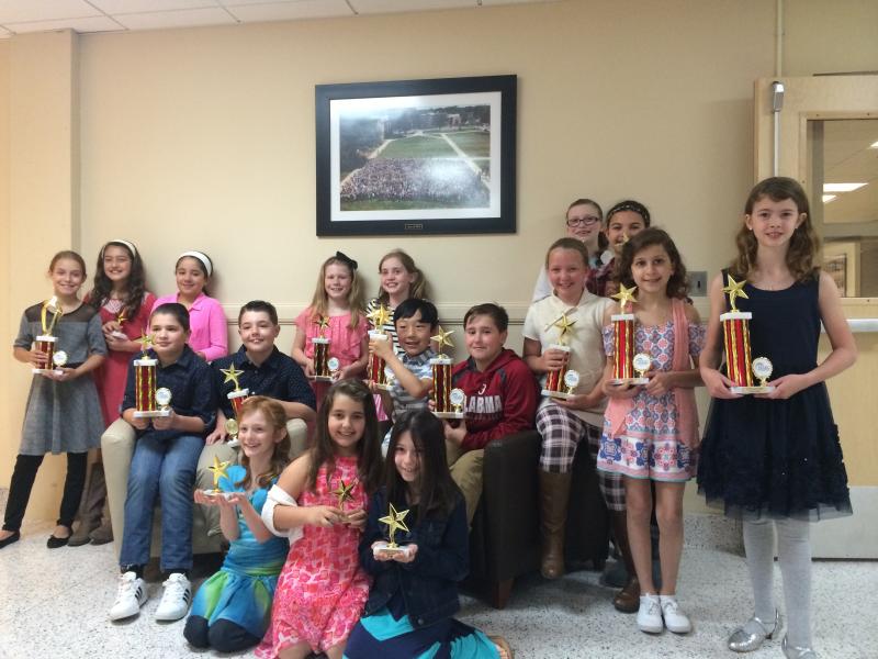 (Left to right): Front row, Mariele Turner, Leila Hijazi, Abigail Oliveira; middle row, Samuel Arvisais, Aidan Cruz, Eugene Jung, Cameron Moniz, Emma Kate Carvalho, Elizabeth Furtado, Caroline Huston; back row, Olivia Bloom-Glover, Tessa Renzo, Samantha Camara, Sydney Leary, Ella Salvador, Skyla Duggan, and Lanah Oliveira.