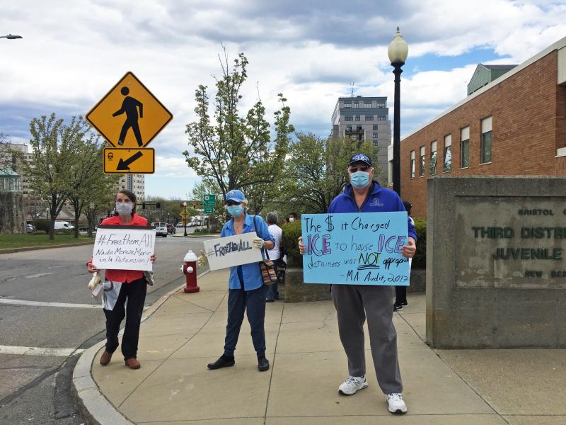 Dartmouth Week - Dartmouth, MA news - Protesters outside the New Bedford District Court on May 4. Photos by: Kate Robinson