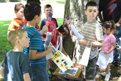 The first prize during the scavenger hunt was an American flag. Construction of the Akin House pre-dates the Revolutionary War. BY SETH THOMAS