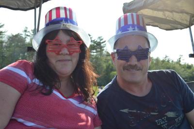Christine Rodrigues and her husband, Robert, wore red, white and blue to the festival. BY SETH THOMAS