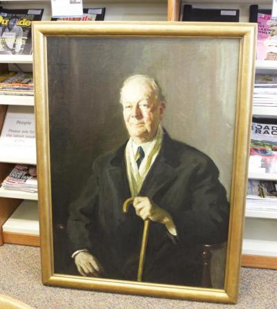 A painting of William Sage was recently refurbished and returned to the library along with four others. BY NICK WALECKA