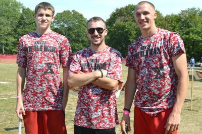 A team of brothers from Rochester played together during the event. From left: Sam Kirby, 19, George, 26, and Zack, 22. BY SETH THOMAS