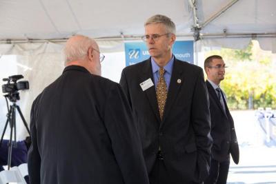 Steven Lohrenz, the dean of the School for Marine Science and Technology, just before the ceremony began. BY LAUREN ZAKNOUN