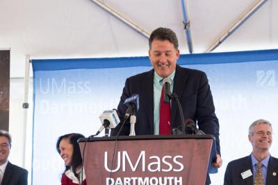 Senator Mark Montigny was very excited about the economic boost New Bedford would experience thanks to the School for Marine Science and Technology. BY LAUREN ZAKNOUN