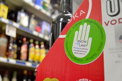 A close-up look at the stickers from Project Sticker Shock. Stickers could be placed on boxes, so long as they didn't cover up the label or the bar code. BY SETH THOMAS
