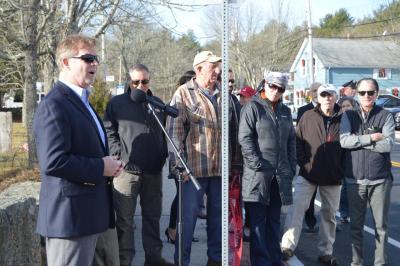 Director of Public Works David Hickox addressed the crowd during the ribbon cutting ceremony. BY SETH THOMAS