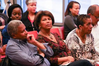 Audience members after the screening of "Eyes on the Prize: America's Civil Right Years." BY LAUREN ZAKNOUN
