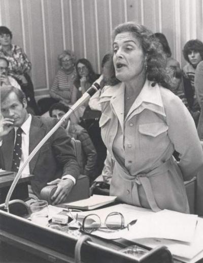 Rosalind Poll Brooker, trailblazer for women in fields of law & politics. After her '69 election to New Bedford City Council, she said, I’m not going down in history, I’m going up.