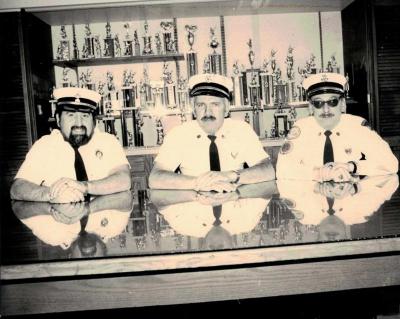 The onetime Board of Engineers district leadership, with Chief Mac in the middle alongside Philip Emond and Kenneth Barry, the first and second assistant engineers. Photo courtesy: Fire District No. 3