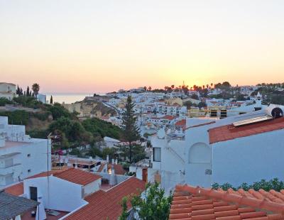 The town of Carvoeiro at sunset. Photo by: Kate Robinson