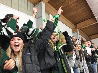 Dartmouth, MA news - sports - Dartmouth High supporters cheer wildly after their team scores the first goal
