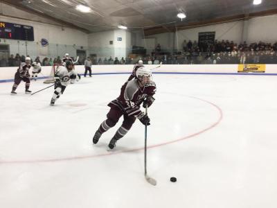 Dartmouth, MA news - sports - Bishop Stang dominated the first period, but Dartmouth High goalkeeper J.P. Kerney held them off