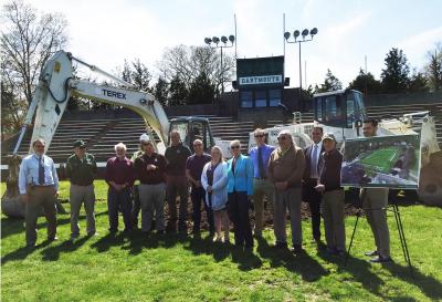Dartmouth, MA news - Town officials broke ground on the Memorial Stadium project in May; the new field was ready for its first game in September. Photo by: Kate Robinson