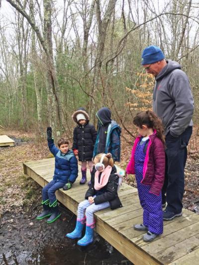 Dartmouth, MA news - The students learn about a stream running through the property, and what that means for the animals