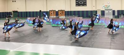 Dartmouth’s JV Winter Guard performed “Bewitched”. 