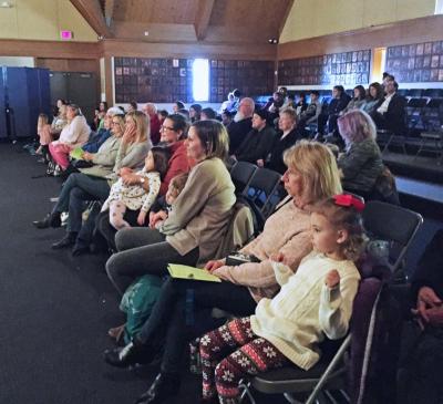 Even the youngest audience members were enthralled with the show. Five-year-old Kayleigh Fermino watches with grandmother Lori Chandler