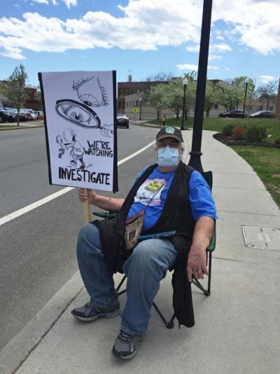 Dartmouth Week - Dartmouth, MA news - Former teacher Joe Quigley at the protest