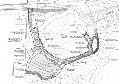 Bid documents outline the project within the Dartmouth Regional Parking, including a boardwalk pathway to accommodate the wetlands and a maintenance access road.