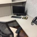Each office and cubicle is already outfitted with computer and telephone.