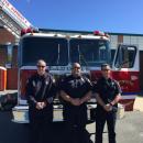 District No. 3 Firefighters Luth, Martin, and Saucier.