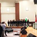 The Dartmouth High Harmonix a cappella group performed on the evening.