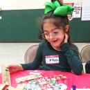 Dartmouth, MA news - Six-year-old Isha Nunes, a first grader at DeMello, making bookmarks. “I wanna do a hundred more,” she declared.