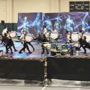 Dartmouth Indoor Winter Percussion dance with spiders and tech during their performance of “The Web”
