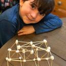 Elias Perry, 9, built a truss bridge out of toothpicks and mini marshmallows. Photo courtesy: Shannon Perry