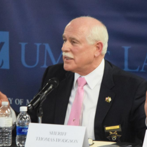 Dartmouth Week - Dartmouth, MA news - Sheriff Hodgson speaking at a panel on immigration in 2017. Photo by: Douglas McCulloch