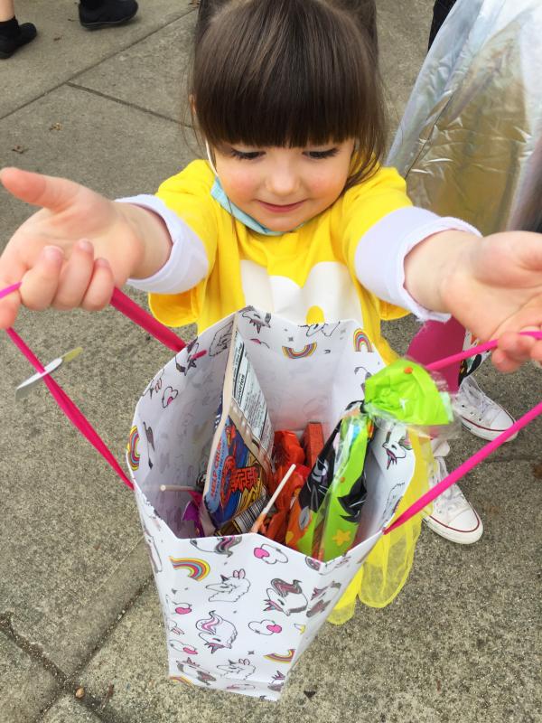 Madison Panagopoulos, 3, shows off her haul. Dartmouth Week - Dartmouth, MA news - Madison Panagopoulos, 3, shows off her haul.