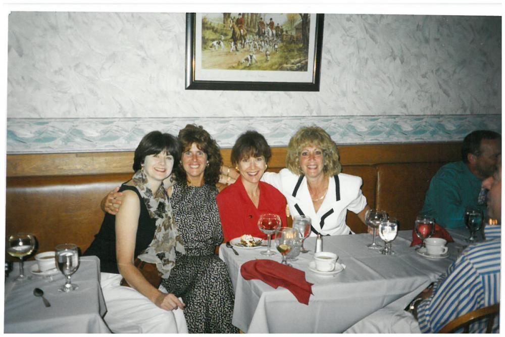 Laura Bryan, Susan Donaldson, Patricia Sobral, Sara Kleger at the same reunion.