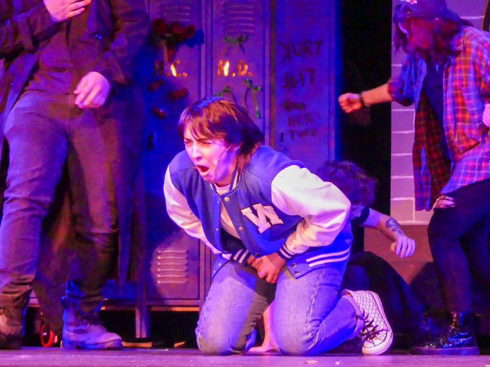Becca Silva, as “Kurt Kelley,” at the end of the fight scene.