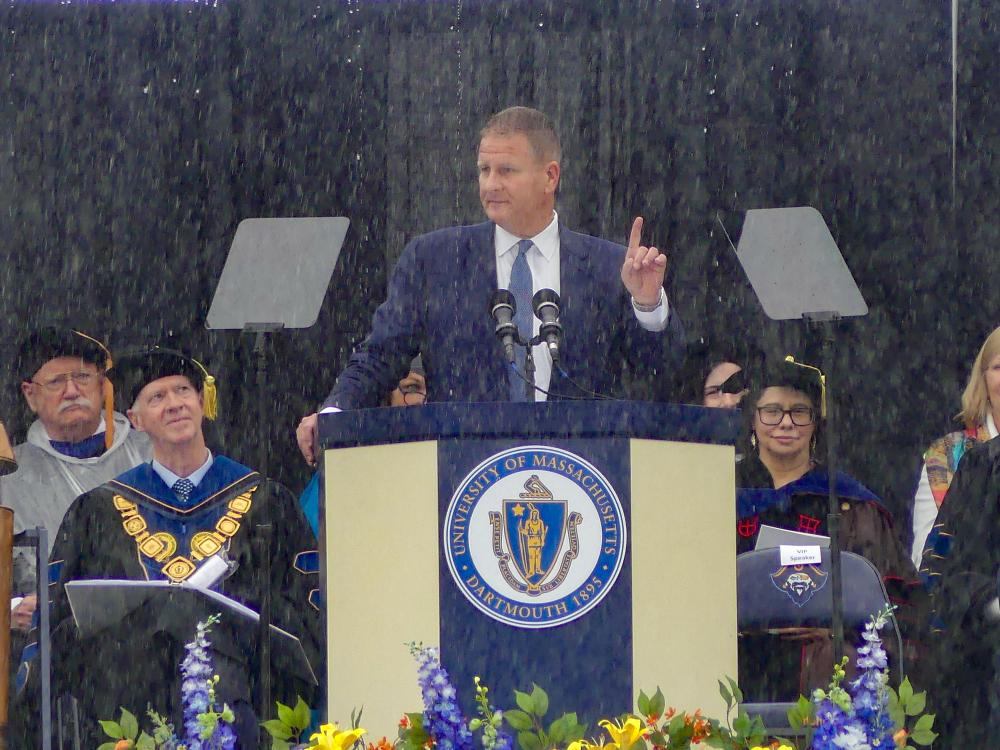 Robert Hale, Jr., CEO of Granite Telecommunications, was this year’s commencement speaker.