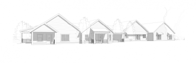 A rendering of the original design in 2018 of the assisted living facility in Dartmouth. Though changes have been made to this design, no new site plans are currently available for public access, according to Partners in Housing Director Connie Desbiens. Source: Partners in Housing