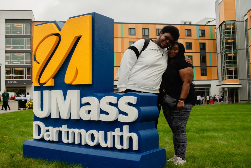 Families and friends help new students move into their dorms at UMass Dartmouth on Sunday, Sept. 1, marking the start of a new school year. Source: UMass Dartmouth