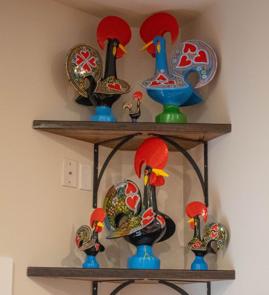 Barcelos roosters on display Barcelos rooster
