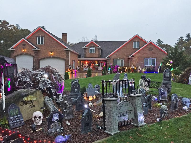 A yard decorated for Halloween. File photo