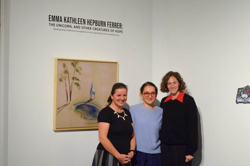 Gallery Director Vierra Levitt, Sapar Contemporary Director Nina Levant and Emma Kathleen Hepburn Ferrer. Photos by Kat Sheridan