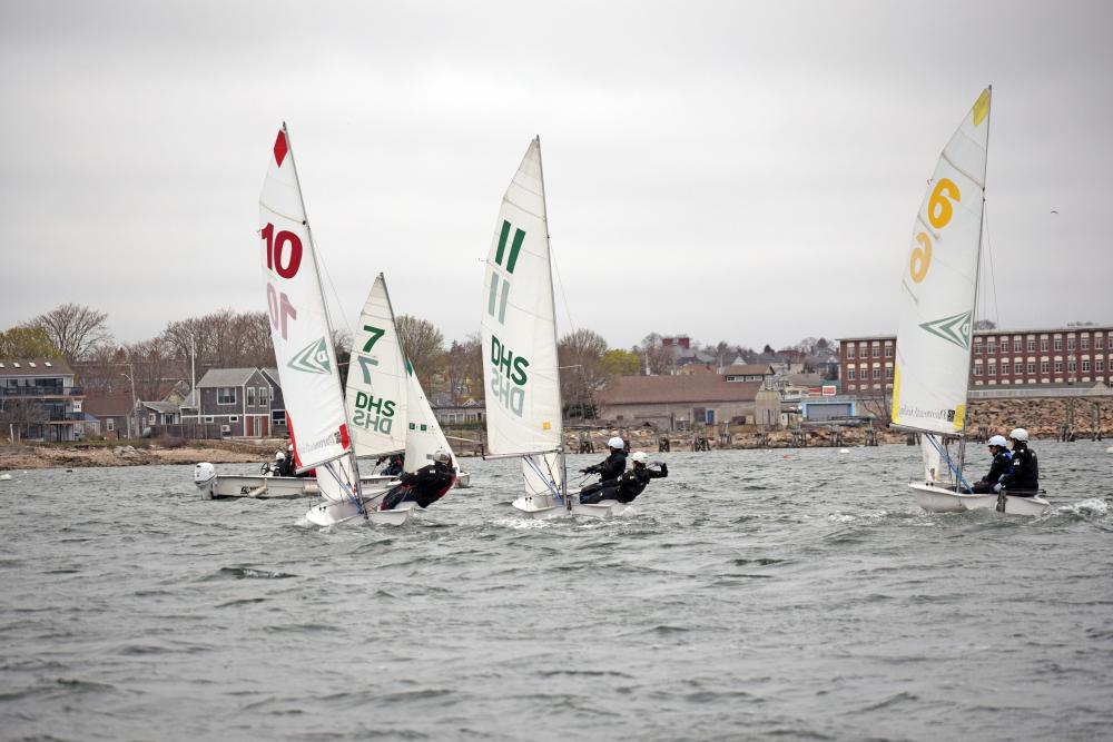 The team practices for a race. Photo by Kat Sheridan