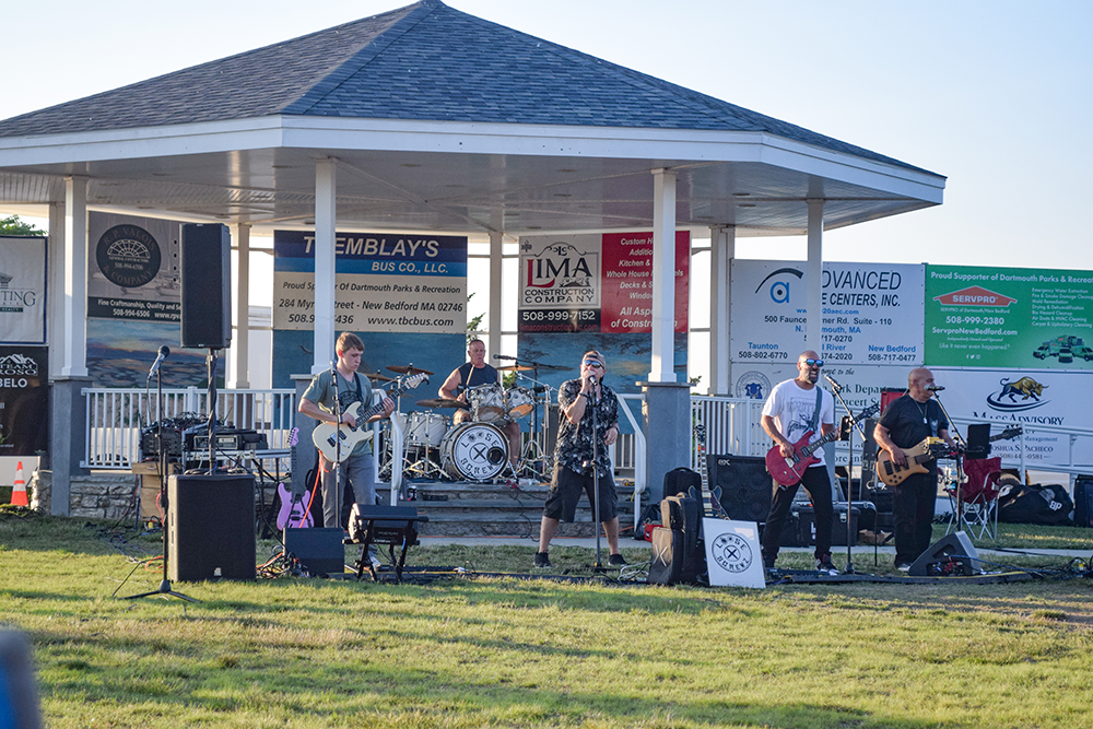 The band playing at the Summer Concert Series. Photos by Kat Sheridan